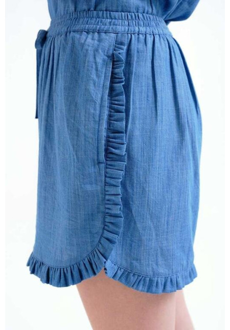 Shorts 100% algodón chambray azul  claro