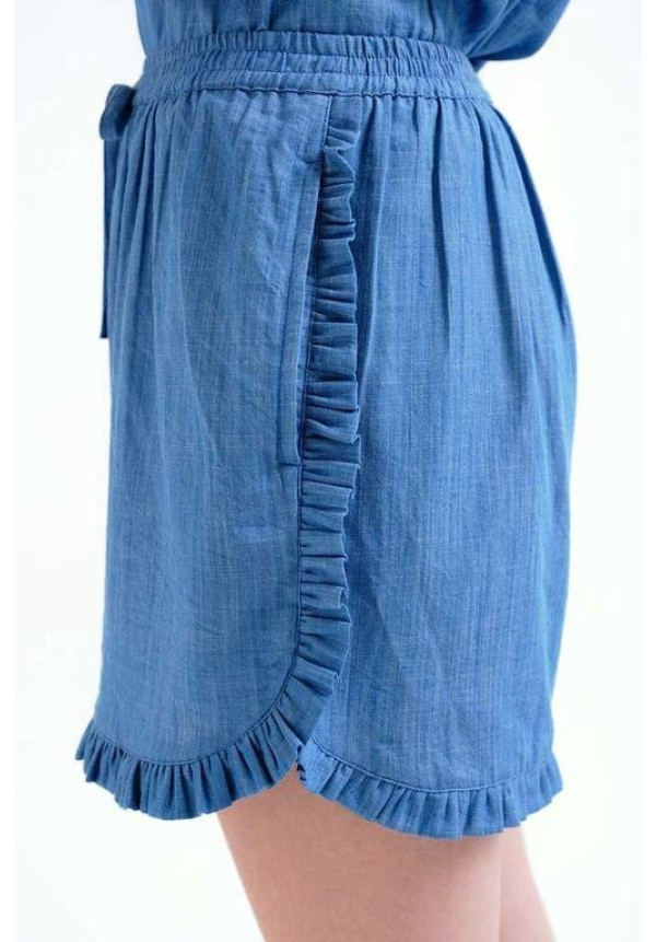 Shorts 100% algodón chambray azul  claro