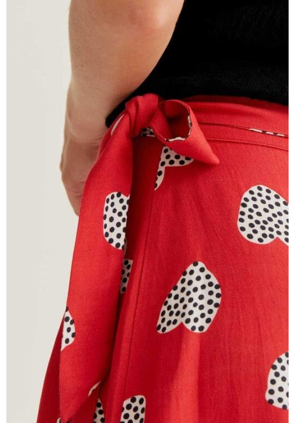 Falda corta con estampado Harmony Red