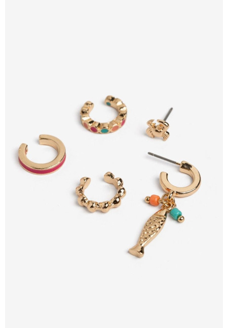 Pendientes pez + piercing