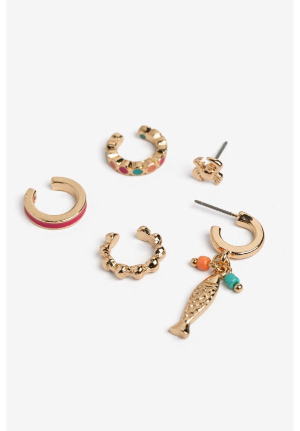 Pendientes pez + piercing