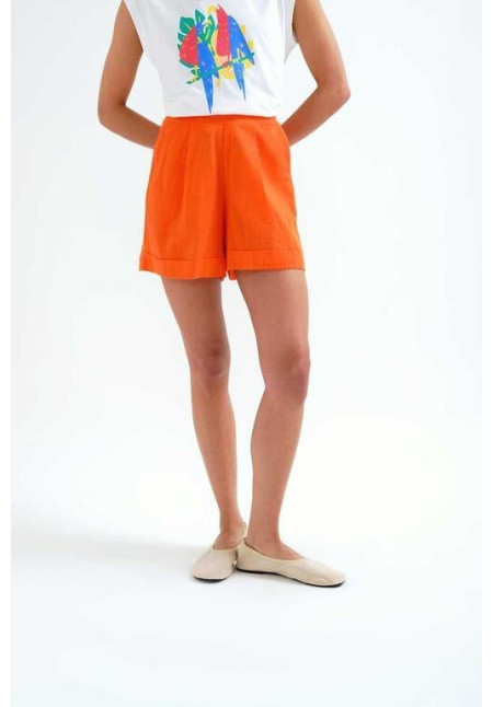 Shorts naranja 100% algodón
